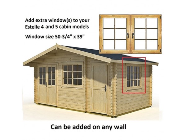 Allwood Estelle 4 | 108 + 40 SQF  kit cabin - SHIPPING COSTS APPLY- Financing Now Available
