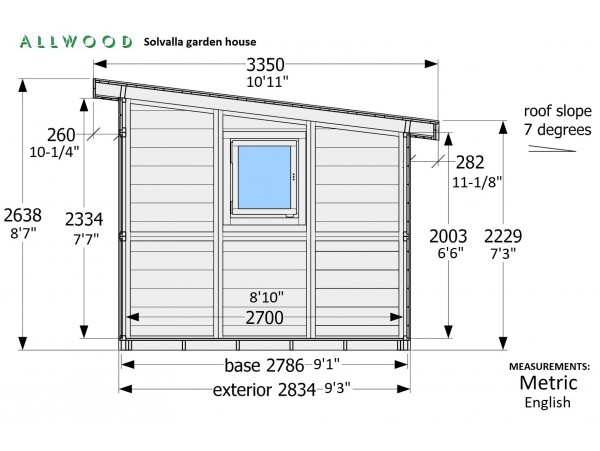 Allwood Solvalla | 172 SQF kit cabin - SHIPPING COSTS APPLY- Financing Now Available