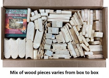 Firewood booster pack with 64 fire starters | Free shipping