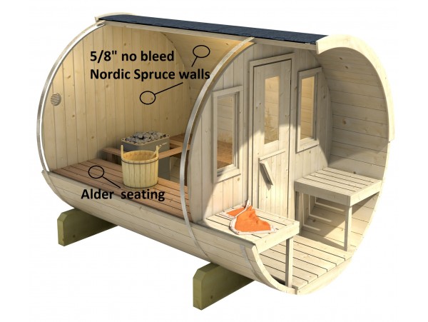 Allwood Barrel Sauna model 250-EHP * HEATER OPTIONAL*  - Financing Now Available