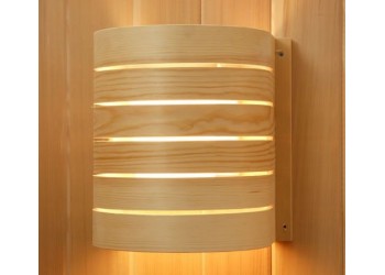 SAUNA LED Wall Light Lamp 3W 340 Lumens IP44 Wooden Shade In 5 Different Colours 