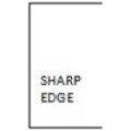 Sharp edges (FREE - no routing)  + $11.95 