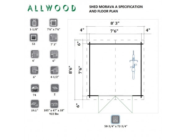 Allwood Shed Morava A | 54 SQF 
