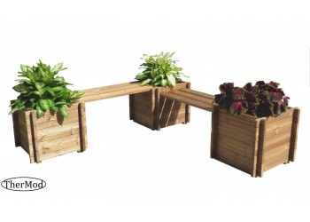 Organic Gardening Planter Bench | TherMod Niklas 