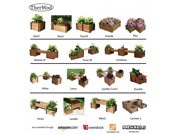 Organic Garden Planter / Bench | TherMod Contessa