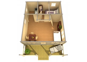 Allwood Timberline | 483 SQF cabin kit  with Loft - SHIPPING COSTS APPLY-  Financing Available